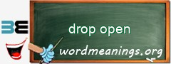 WordMeaning blackboard for drop open